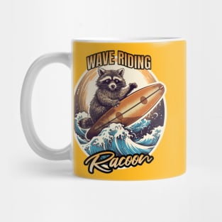 Wave Riding Racoon Mug